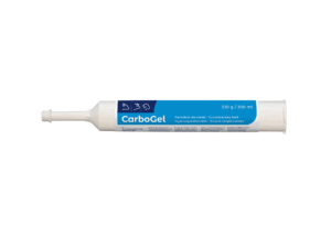 Topro CarboGel zur Stabilisierung des Flüssigkeitshaushalts und zur Eindickung des Kots bei jungen Tieren wie Kälbern, Lämmern und Ferkeln – praktische Paste zur oralen Anwendung.